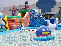 海盜船長兒童海洋球池滑梯組合