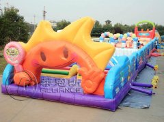 早上好兒童充氣闖關(guān)障礙氣模運(yùn)動(dòng)競(jìng)技游樂(lè)設(shè)備