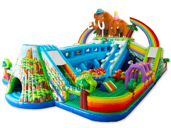 猛犸象兒童充氣滑梯城堡樂園